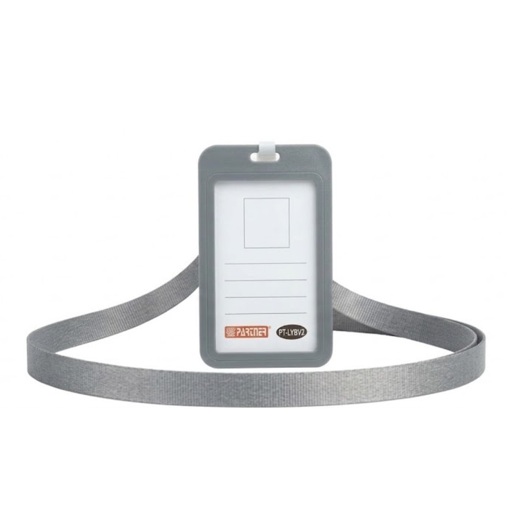 Partner ID Card Holder With Lanyard Grey PT-LYBV2